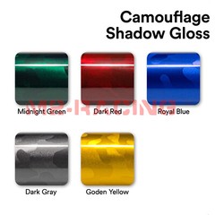 Gloss Camouflage Shadow Camo Royal Blue Car Vinyl Wrap Sticker Decal Film Sheet