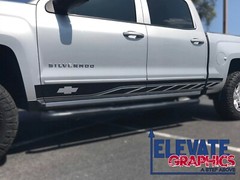 Fits Chevy Silverado Side Rocker Two Graphics Vinyl Stripes 3m Decals 2014-2023