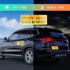 3-Pack Student Driver Magnetic Stickers – Weatherproof & Reflective Safety Signs