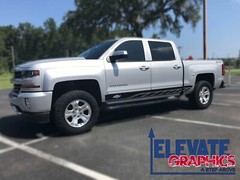 Fits Chevy Silverado Side Rocker Two Graphics Vinyl Stripes 3m Decals 2014-2023