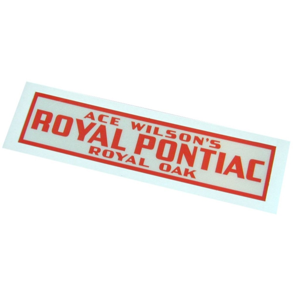 1964-72 Royal Pontiac Trunk Lid Decal 1pc OEM NOS bn