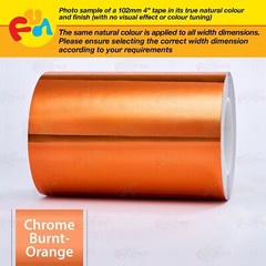 CHROME BURNT-ORANGE 4″ PIN STRIPE Car Model Motorcycle TAPE Vinyl Sticker 102mm