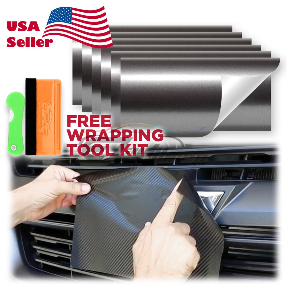 PET Liquid Metallic Vinyl Wrap For GMC Bowtie Emblem Overlay Sheet Sticker Decal