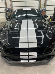 7.5″ PLAIN Rally Racing Stripe Graphics Stripes Set FIT 2015 – 2025 Mustang