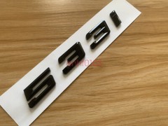 Gloss Black 3D ABS Letters Trunk 533i Emblem Rear Badge for BMW 2017-2022 533i