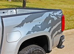ANTERO Truck Bed Mountain Vinyl Graphic Decals Stripe 2015-2022 Chevy Colorado