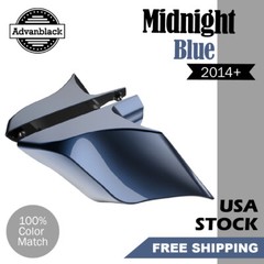 Advanblack Midnight Blue Extended Stretched Side Cover Fits Harley Touring 2014+