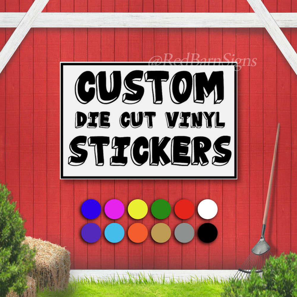 CUSTOM DESIGN SEND YOUR LOGO GRAPHIC TEXT DIE CUT MADE IN USA STICKER