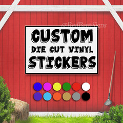 CUSTOM DESIGN SEND YOUR LOGO GRAPHIC TEXT DIE CUT MADE IN USA STICKER