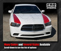 Decals for Dodge Charger Racing Hood Side Accent Stripes 2011 2012 2013 2014