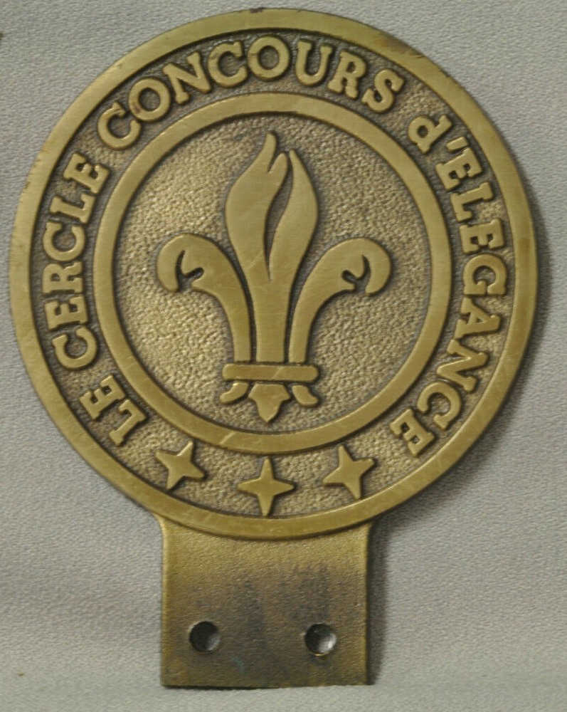 LeCercle Concours d’Elegance Grille Badge 3 1/8″ round Brass 1978 117/150
