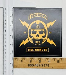NEW Icon Helmets Large Sticker Matte Finish Self Adhesive Motorcycle Sportbike