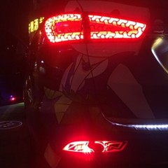 2Pcs Car Rear Tail Light Film Cover DIY Honeycomb Sticker Auto Decoration Decals