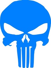 Punisher Emblem Logo Vinyl Decal Multiple Colors and Sizes