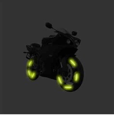 20 pcs Reflective Sticker Strip Decal Wheel Hub Rim Stripe Tape Car Accessories