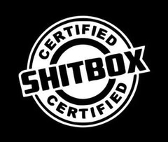 Certified Shitbox Funny DieCut Vinyl Window Decal Sticker Car Truck SUV JDM