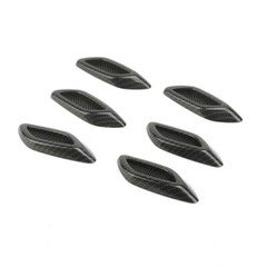 Universal Carbon Fiber Car Air Flow Fender Side Vent Trim ABS Hood Decor Sticker