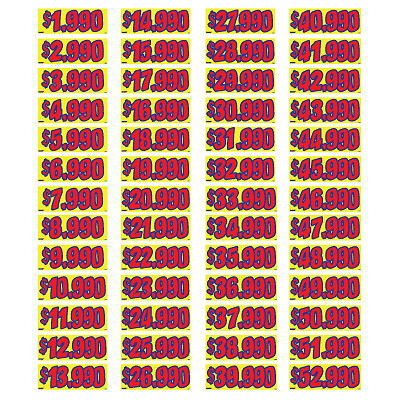 3-Color PRICING SIGN FOR CAR DEALERSHIP LOT VINYL STICKER DECAL ADVERTISEMENT