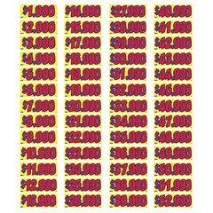 3-Color PRICING SIGN FOR CAR DEALERSHIP LOT VINYL STICKER DECAL ADVERTISEMENT