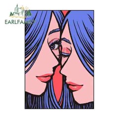 EARLFAMILY 5.1″ Beautiful Girl Eye Strip Car Stickers Graphics Creative Decals