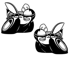XL Scat Pack Tailgate Bee Car DECAL for Both Sides fits Charger/Challenger1 Pair