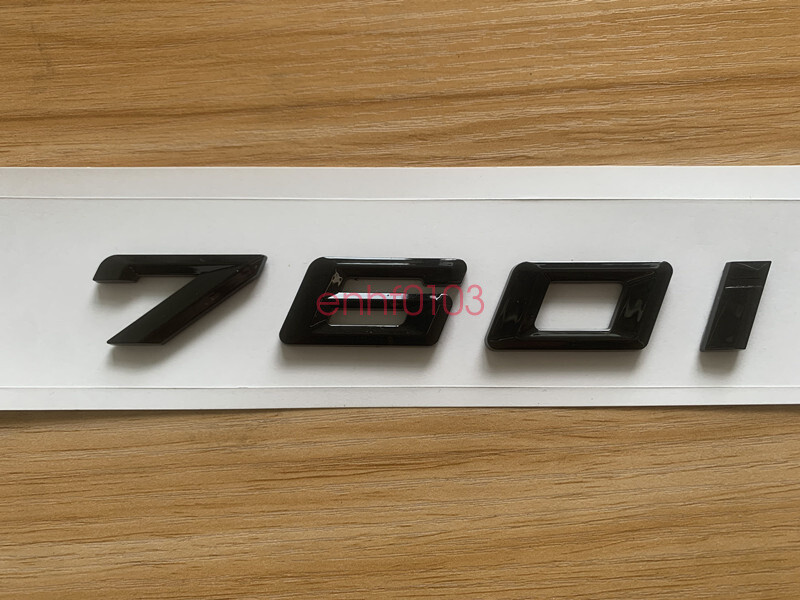 Gloss Black 3D ABS Letters Trunk 760i Emblem Rear Badge for BMW 2017-2022 760i