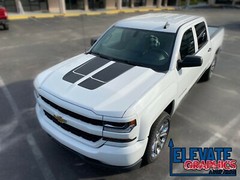 2016-2018 For Chevy Silverado Decals Rally Beast Stripes Hood Graphics Vinyl