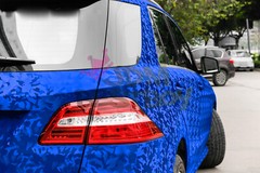Gloss Camouflage Shadow Camo Royal Blue Car Vinyl Wrap Sticker Decal Film Sheet