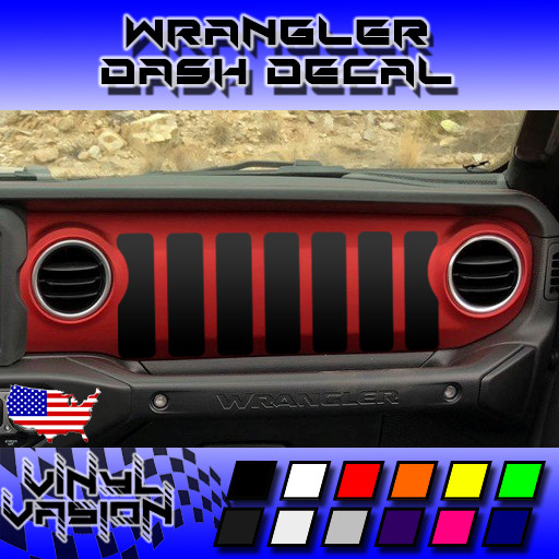 Dashboard Grill Decal Vinyl Dash Sticker For Jeep Wrangler JL 2018-2022