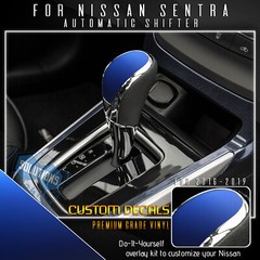 For 2016-2019 Nissan Sentra Shift Knob Graphic Decal Satin Metallic Vinyl