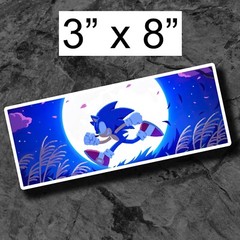 Running Sonic The Hedgehog Slap Sticker, Sonic Bumper sticker, Sonic Sticker