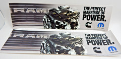 11″ MOPAR Cummins RAM Decal Stickers Contingency Size Sticker PAIR Lot of 2