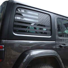 Carbon Fiber Rear Window Decor Sticker Decal for Jeep Wrangler JL 2018+ USA Flag
