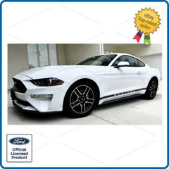 Ford Mustang Rocker Panel Door Side Stripes Decals – RJ – Strips GLOSS BLACK