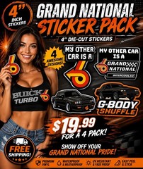 4” GNX Grand National Sticker/Decal…… High Quality Vinyl Decal