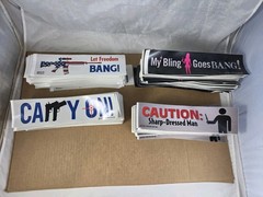 Bumper Sticker Decal Wholesale Lot Open Carry Second Amendment Firearm Gun
