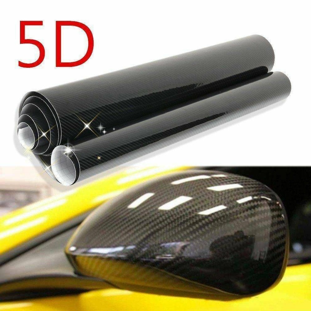 12″ X 60″ 5D Glossy Carbon Fiber Vinyl Film Car Interior Wrap Stickers