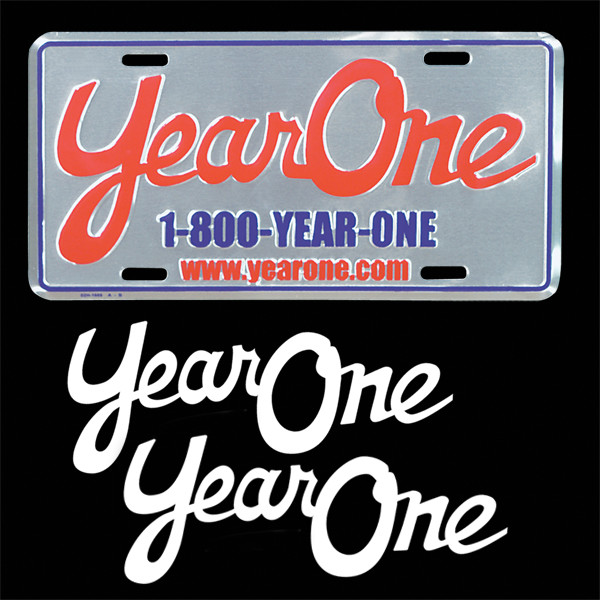 “Year One” tag and 2 12″ decals. Color : White