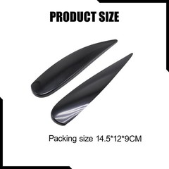 2x Headlight Eyebrow Eyelids Trim Cover Headlight Spoilers Front Road