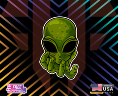 ALIEN HAND+ STICKER DECAL,LAPTOP,WALL,WINDOW,ETC,6YEARS R+LAMINATED +FREESTICKER