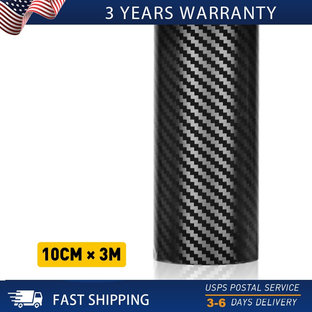 10FT Carbon Adhesive Fiber Tape Car Door Sill Protector Strip Anti Scratch Scuff