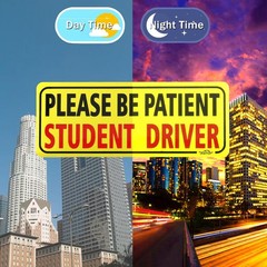 Reusable Reflective Student Driver Magnet – Safety Pack of 3 for Beginners