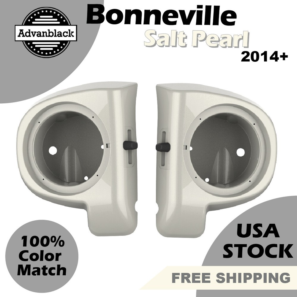Bonneville Salt Pearl 6.5 inch Speaker Pods Lower Fairings Fits 14+ Harley