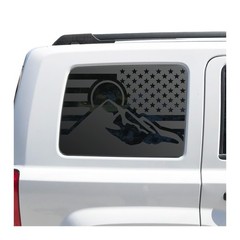 USA Flag with mountain sunset design Decal for Jeep Patriot 2007-2017 JP1-CX2