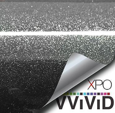 VVivid Xpo Gloss Metallic Sparkle Black Vinyl Car Wrap Film | V222