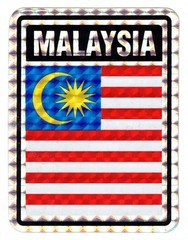 Pack Of 50 Malaysia Country Flag Reflective Decal Bumper Sticker DC-146