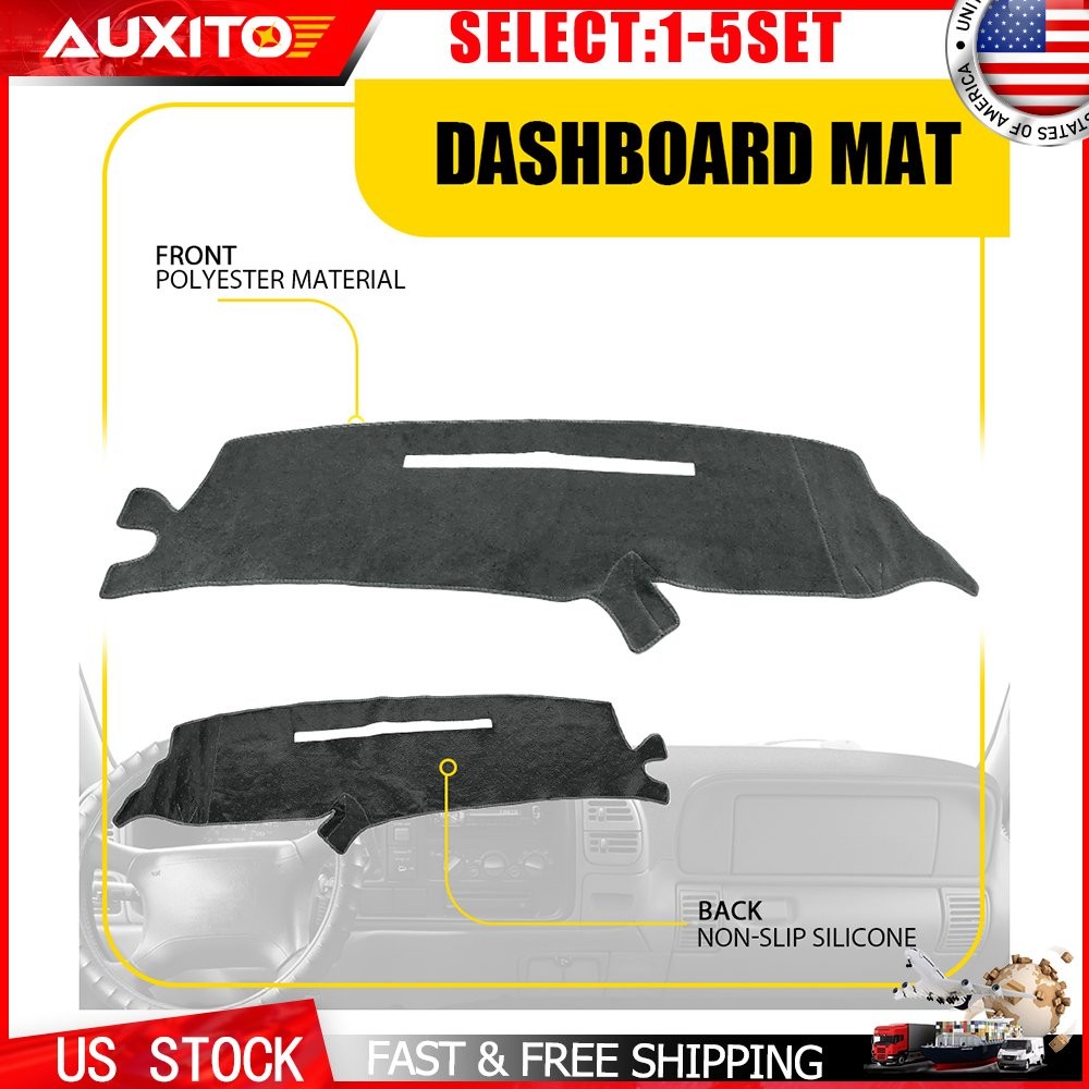 Dashboard Cover Mat For 1997-1998 Chevrolet Silverado Truck Gray Pad 1-5X