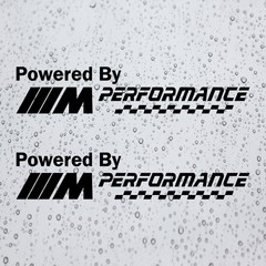 Pair Powered By Performance Decal Sticker For BMW Car Sports Racing