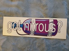 Vtg 2002 Y2K “Got Nitrous” NOS Bottle 17″ Large Sticker vinyl Auto Car decal