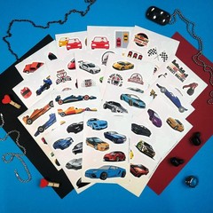 100PCS Vinyl Race Car Stickers – Durable and Reusable for Creative Fun